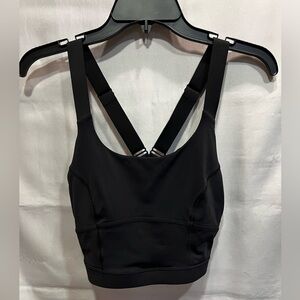Lululemon Black Longline Bra Tank Top Size 6